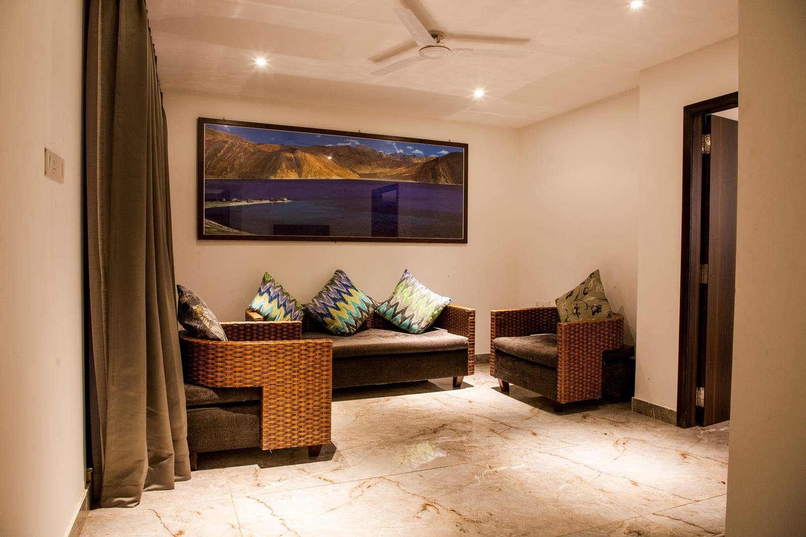 Suite sitting area at The Elite Royale — our largest room category